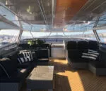 Luxurious lounge area on the Ghost II Superyacht with panoramic views.