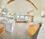 Spacious interior of a Passion Catamaran with comfortable seating.