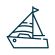 Icon of a sailboat representing premium yacht rental services in Sydney for 2025.