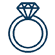 Icon of a diamond ring representing luxury and premium experience for Salt Motoryacht rental in Sydney 2025.