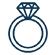 Icon of a diamond ring representing luxury and premium experience for Salt Motoryacht rental in Sydney 2025.